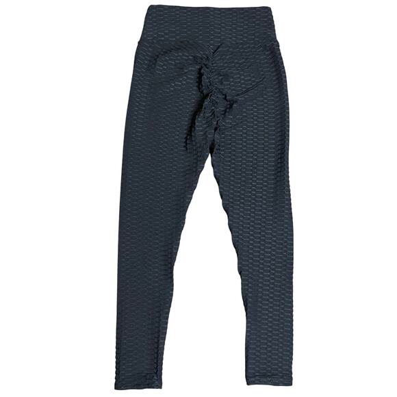 Anti Cellulite Scrunch Butt Black Leggings - Picture 3 of 4